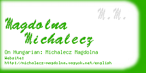 magdolna michalecz business card